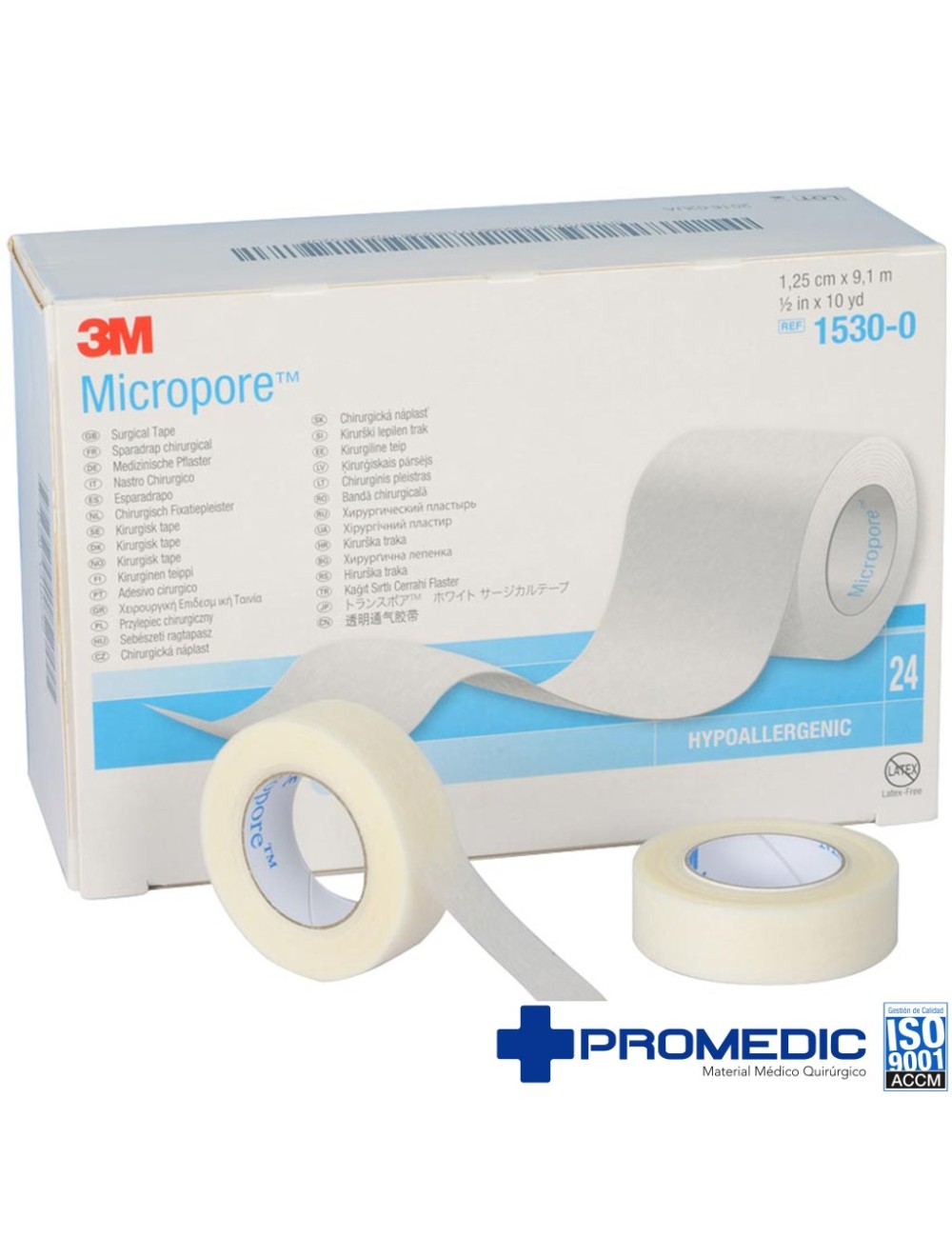 MICROPORE HIPOALERGENICO 1,25x10 C/24 3M