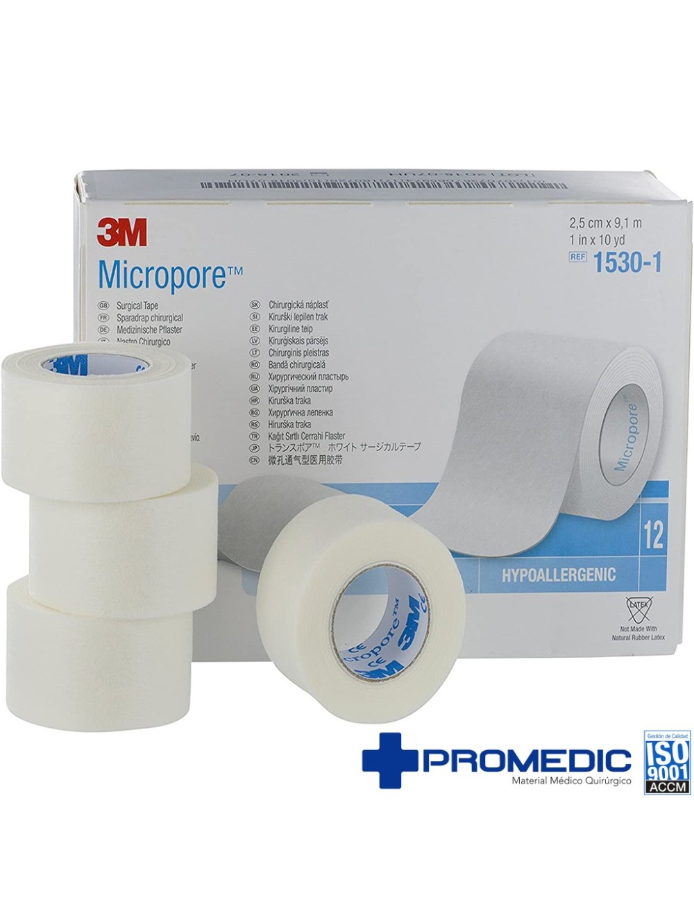 MICROPORE HIPOALERGENICO 2,50X10 C/12 MICROPORE HIPOALERGENICO 2,50X10 C/12