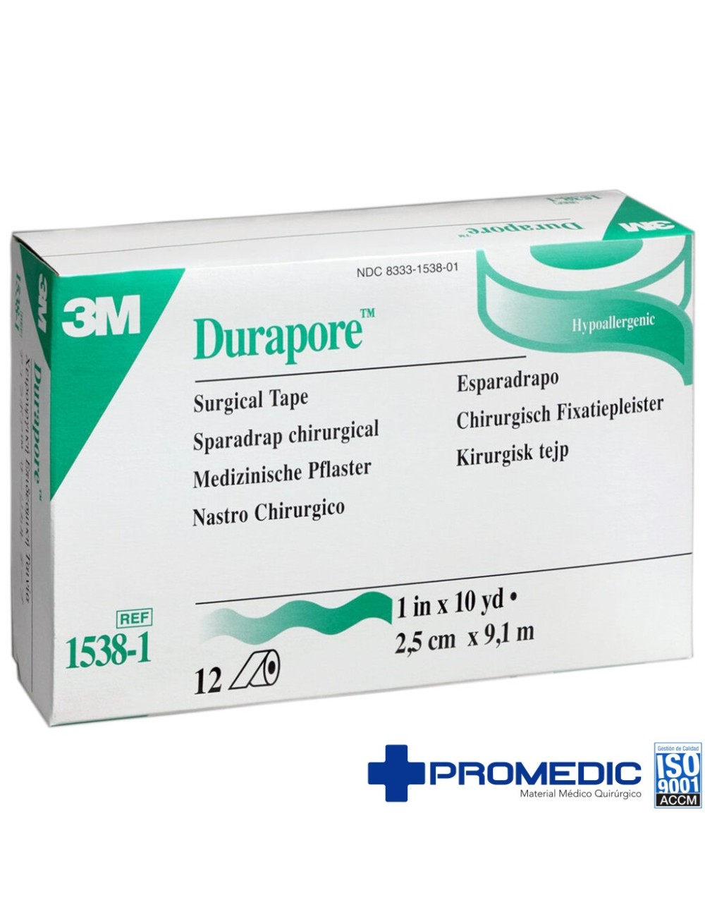 DURAPORE HIPOALERGENICO 2,5X10 C/10