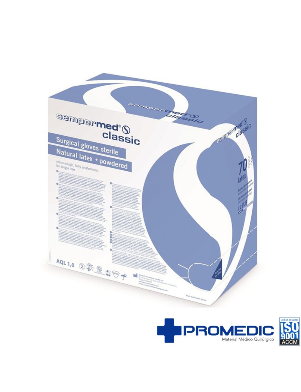 GUANTE CIR. SEMPERMED LATEX C/POLVO