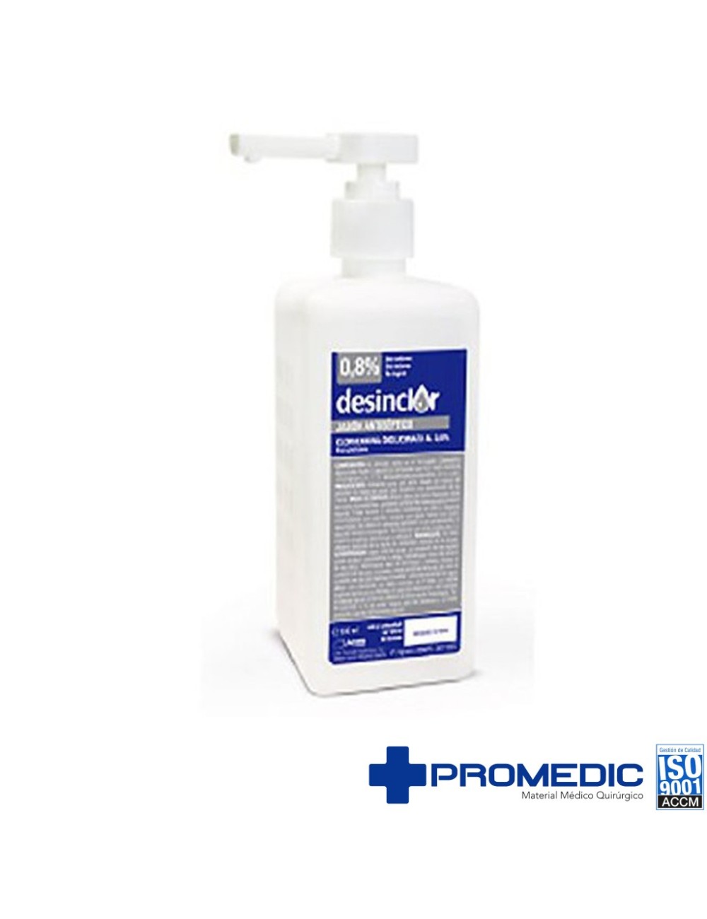 DESINCLOR CLORHEX. JABON 0,8 % 500ML C/DOSIF