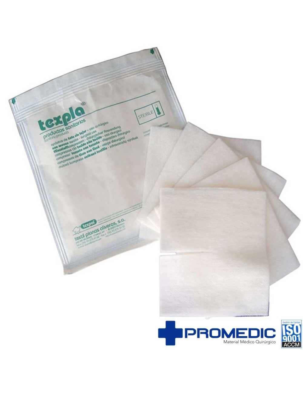 COMPRESA TNT ESTERIL 7.5x7.5 s/5 C/380