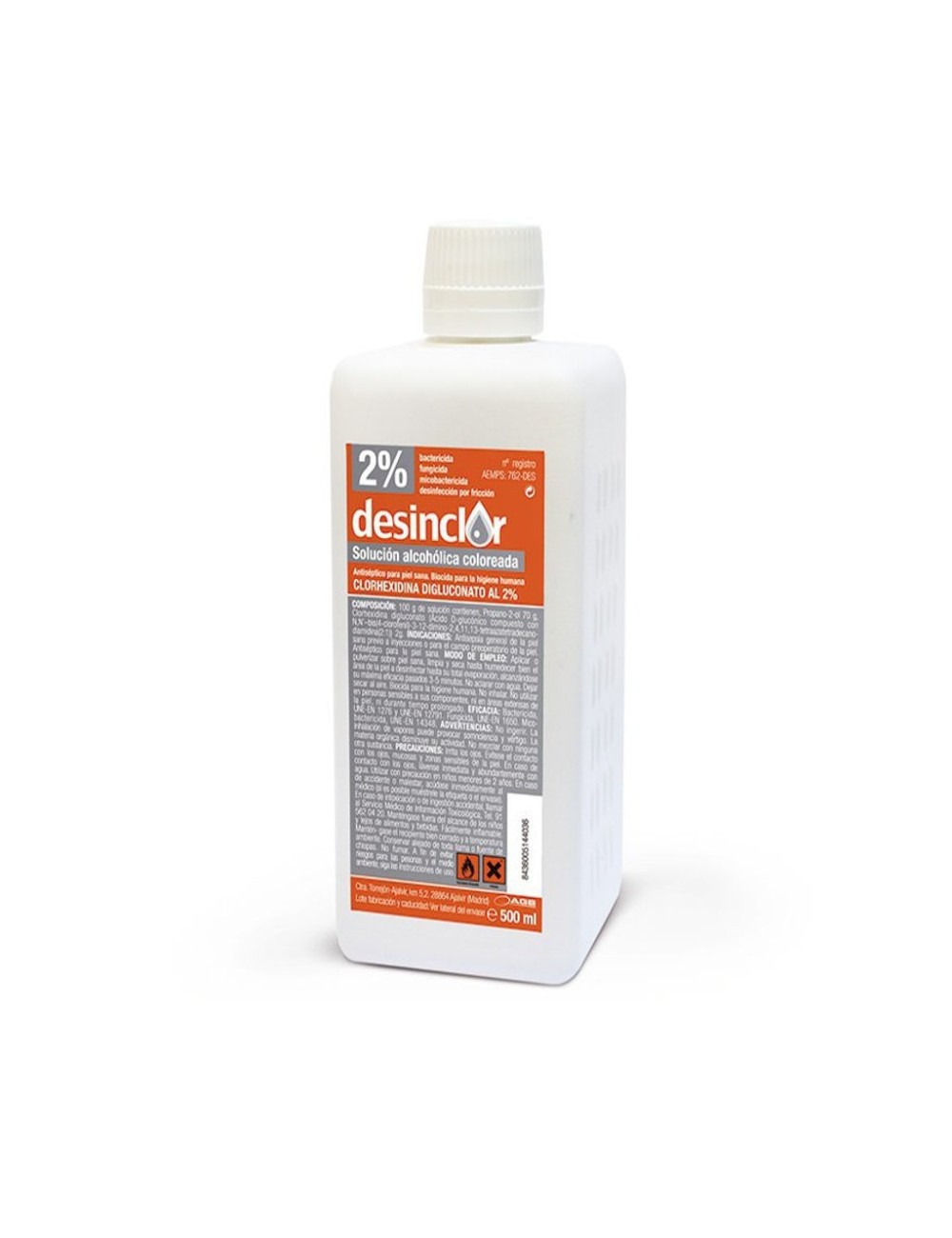 DESINCLOR CLORHEXIDINA 2% 500Ml COLOREADA