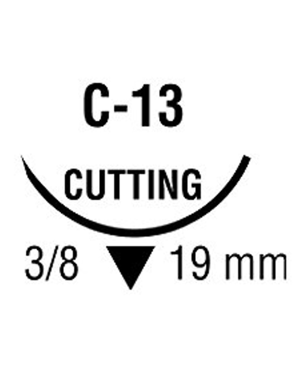 SOFSILK 4/0 NEG 3/8 19mm T 75cm C13 C/36