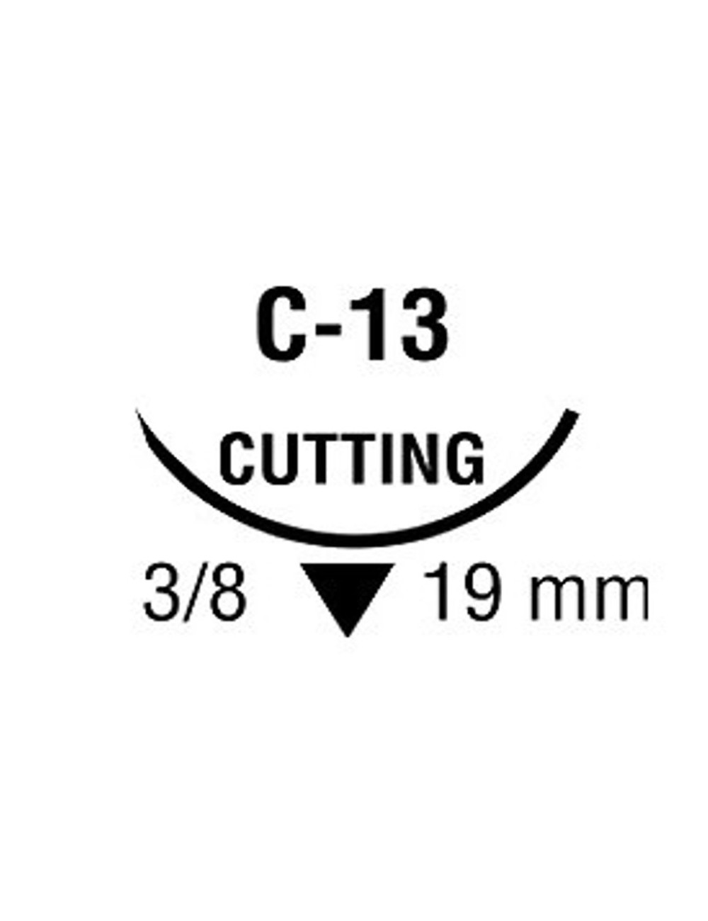 CAPROSYN 4/0 INC 3/8 19mm T 75cm C13 C/36