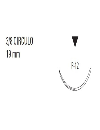 CAPROSYN 5/0 INC 3/8 19mm T 45cm P12 C/12