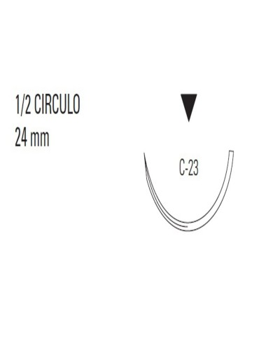 SOFSILK 3/0 NEG 1/2 24mm T 75cm C23 C/36